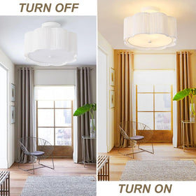 Giutna removable white acrylic bottom plate allows bulb access.