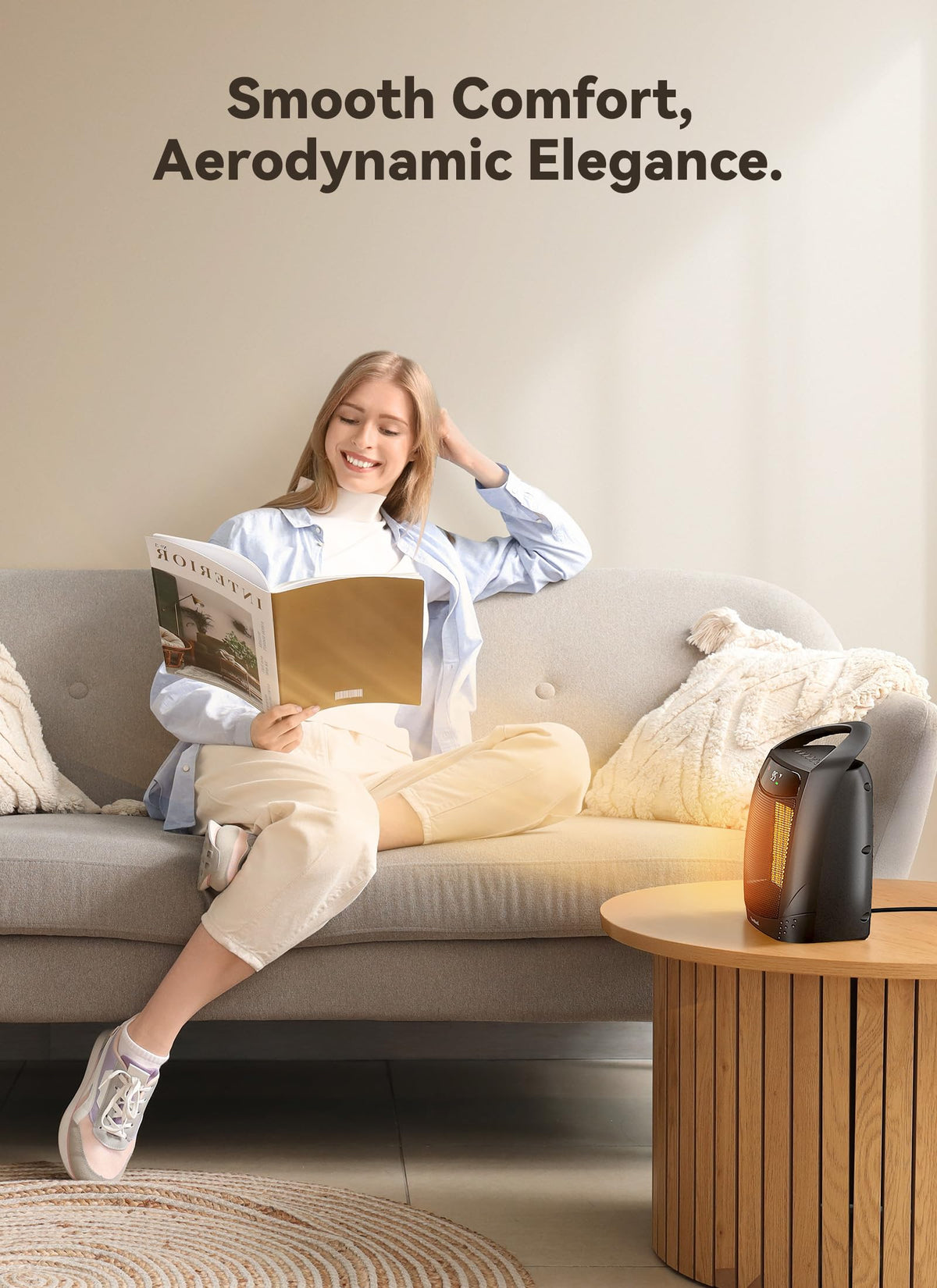 GiveBest space heater portable design with handle enables warmth anywhere