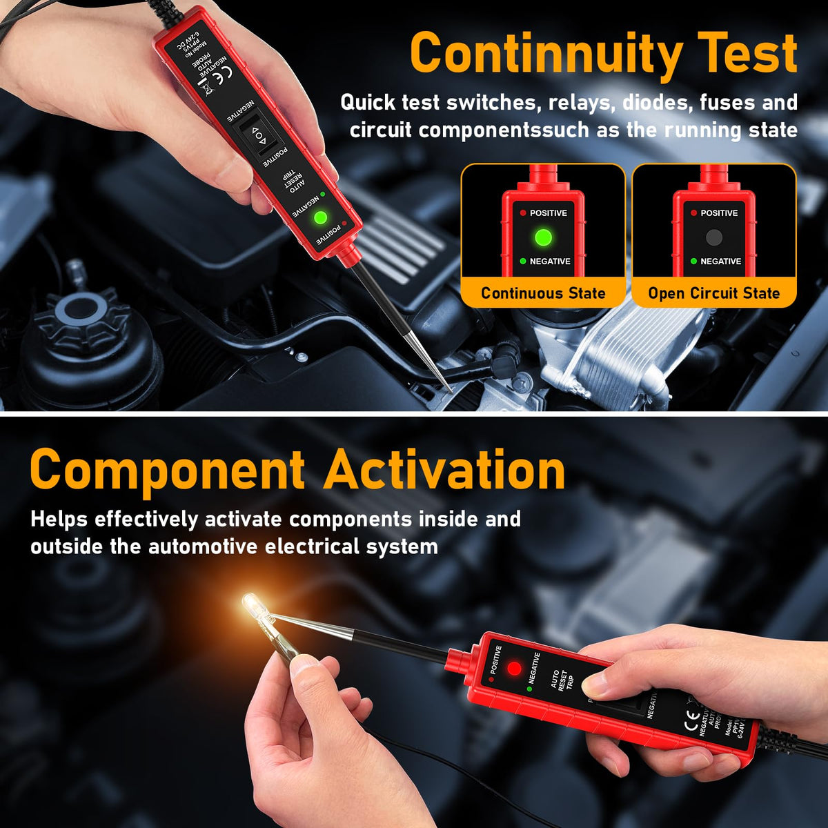 GIVEYHOM continuity testing checks fuses, relays, and connections