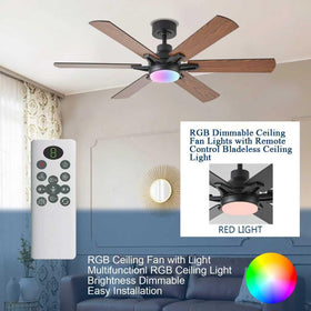 GJeg 52-inch blades provide solid airflow in medium to large rooms.