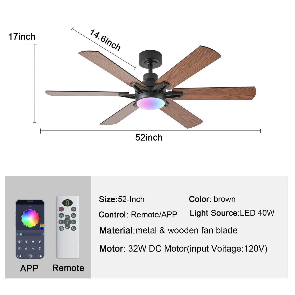 GJeg brown finish and low-profile design complement modern interiors.
