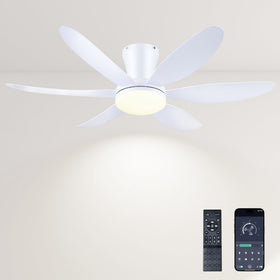 GJeg 42-inch ceiling fan with lights delivering steady airflow in living rooms.