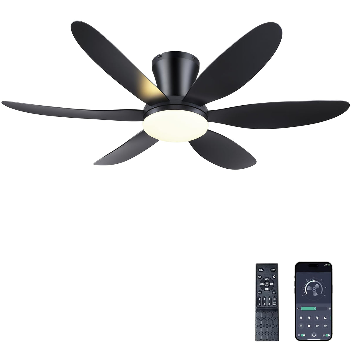 GJeg ceiling fan with lights 42-inch for versatile cooling in bedrooms and living rooms.