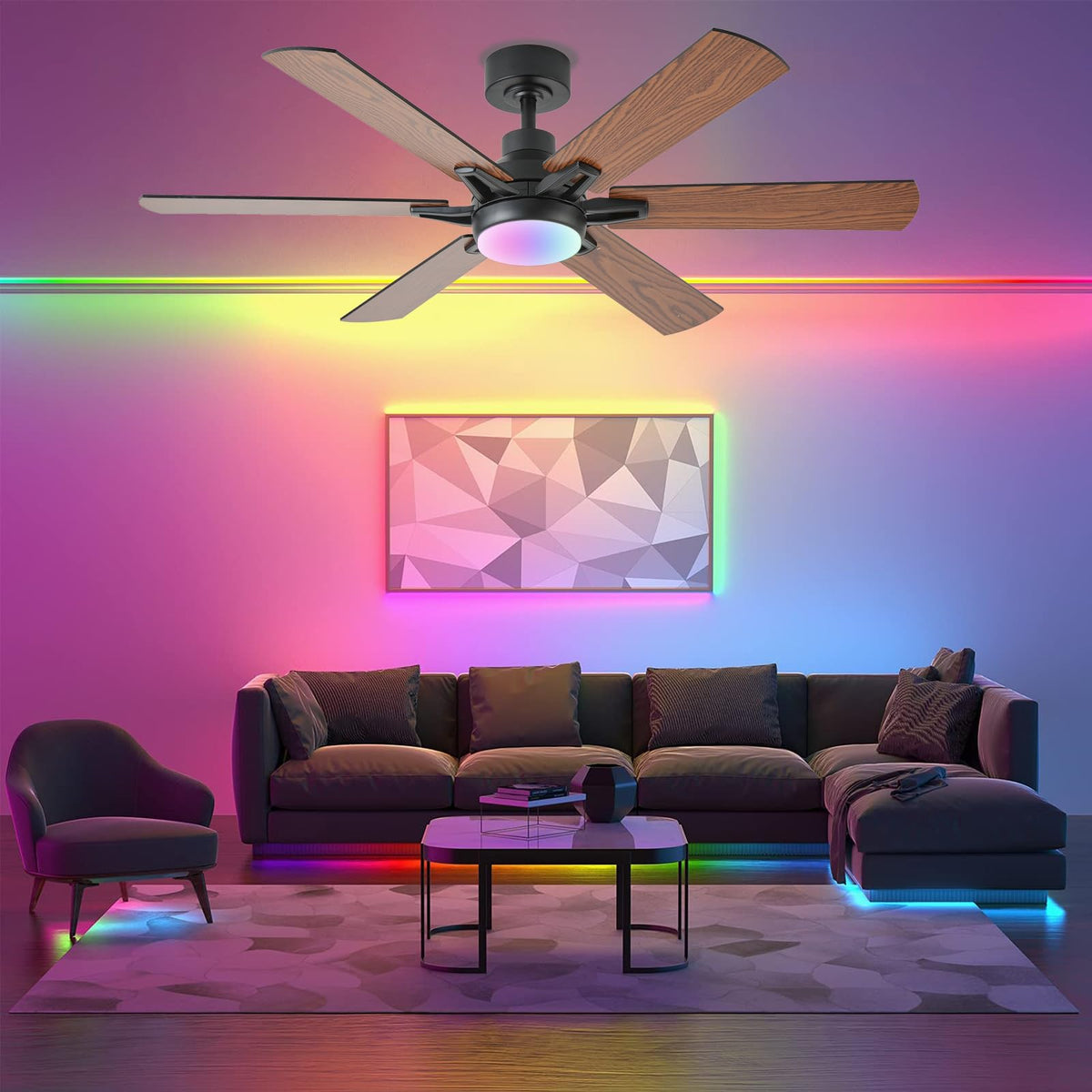 GJeg RGB lighting with 3CCT creates mood-ready ambiance in any room.