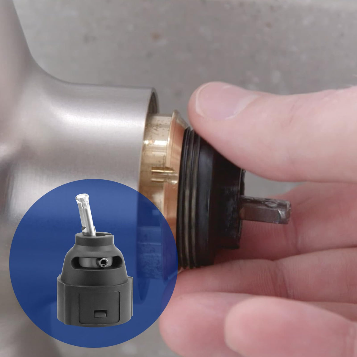GJK single-handle cartridge allows easy installation and operation