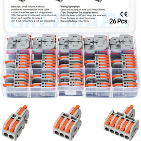 GKEEMARS 1-in-2-out splicing connector close-up for easy wiring projects.
