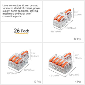 GKEEMARS splicing connectors package contents laid out for project planning.