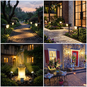 GKGG solar lights waterproof IP65 test in rainy conditions