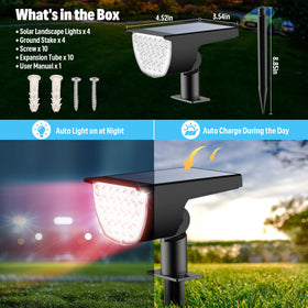 GKGG solar multicolor lights durable ABS build withstands weather and outdoor use.