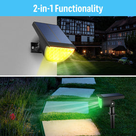 GKGG solar multicolor lights night illumination enhances yards during evenings and gatherings.