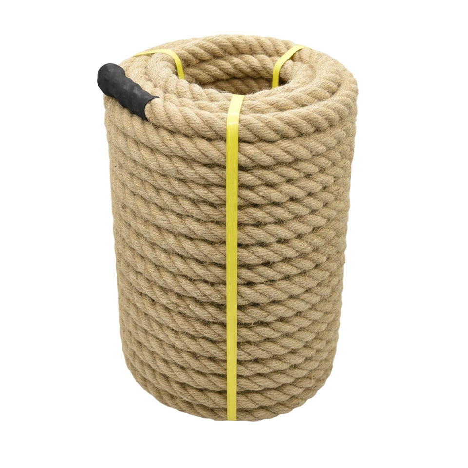 GKMAJKMB jute rope, 1.5 inch diameter, ideal for sturdy outdoor projects.