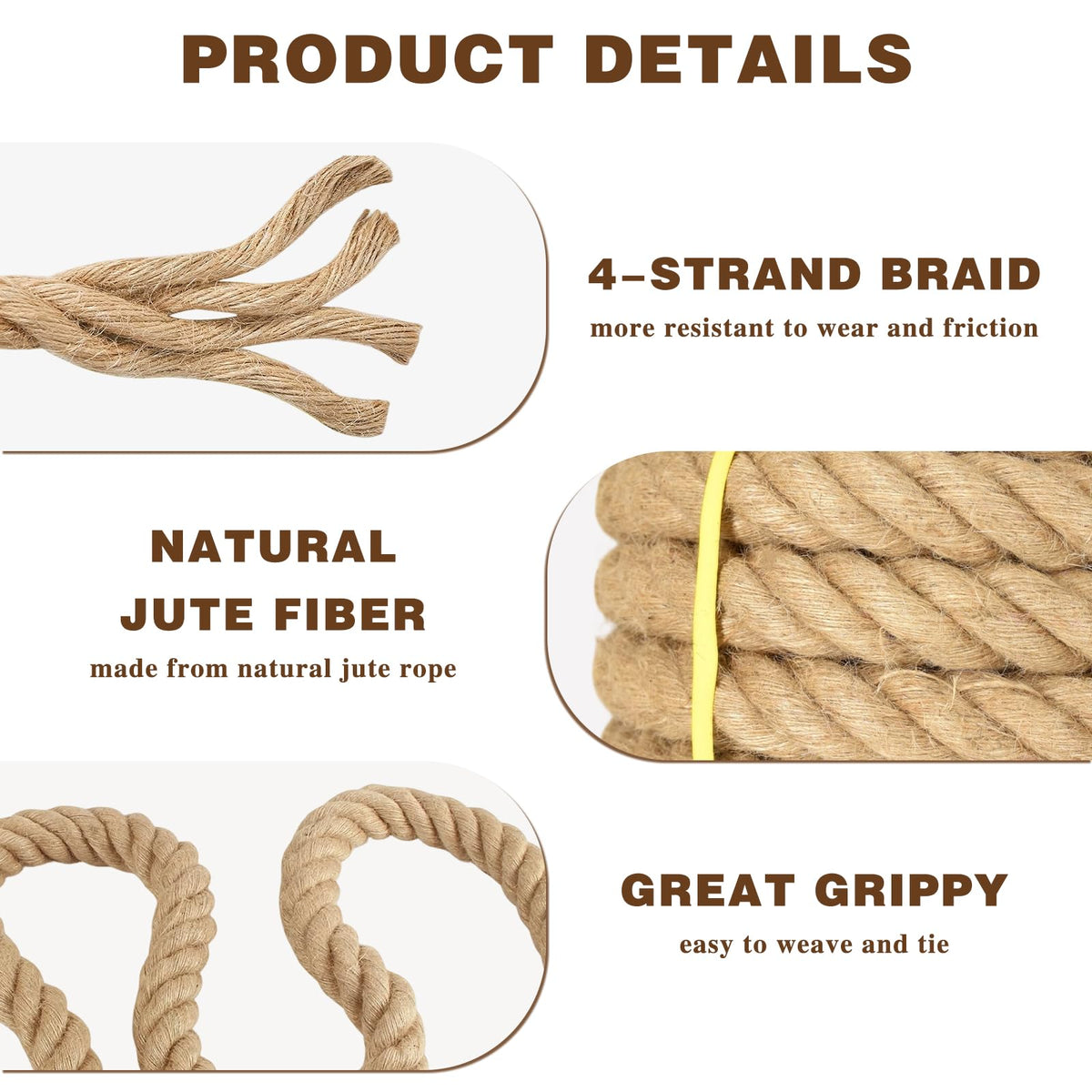 GKMAJKMB multi-purpose rope for tug of war, climbing, and bundling.