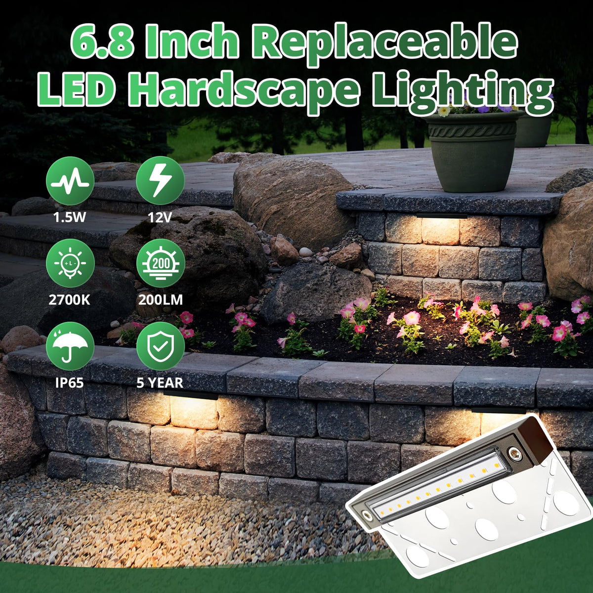 GKOLED 3-foot SPT-1 wiring lead supports simple main line connections.