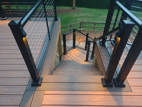 GKOLED surface-mount deck light for simple installation on rails or posts.