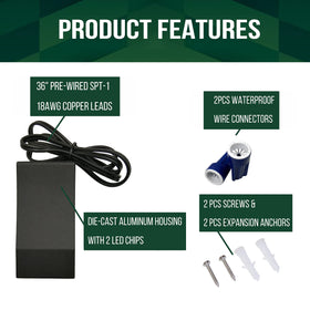 GKOLED warm 2700K LED chip delivers inviting light for steps and rails.