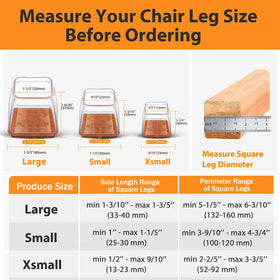 Glaais thick felt pad lowers noise when sliding chairs across hardwood.