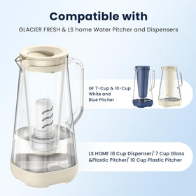 GLACIER FRESH filter in use demonstrates easy fit with LS Home dispenser