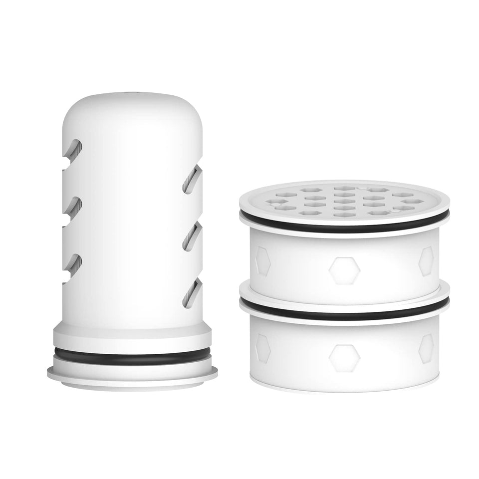 Glacier Fresh water pitcher filter replacement close-up showing BPA-free materials for safer water.