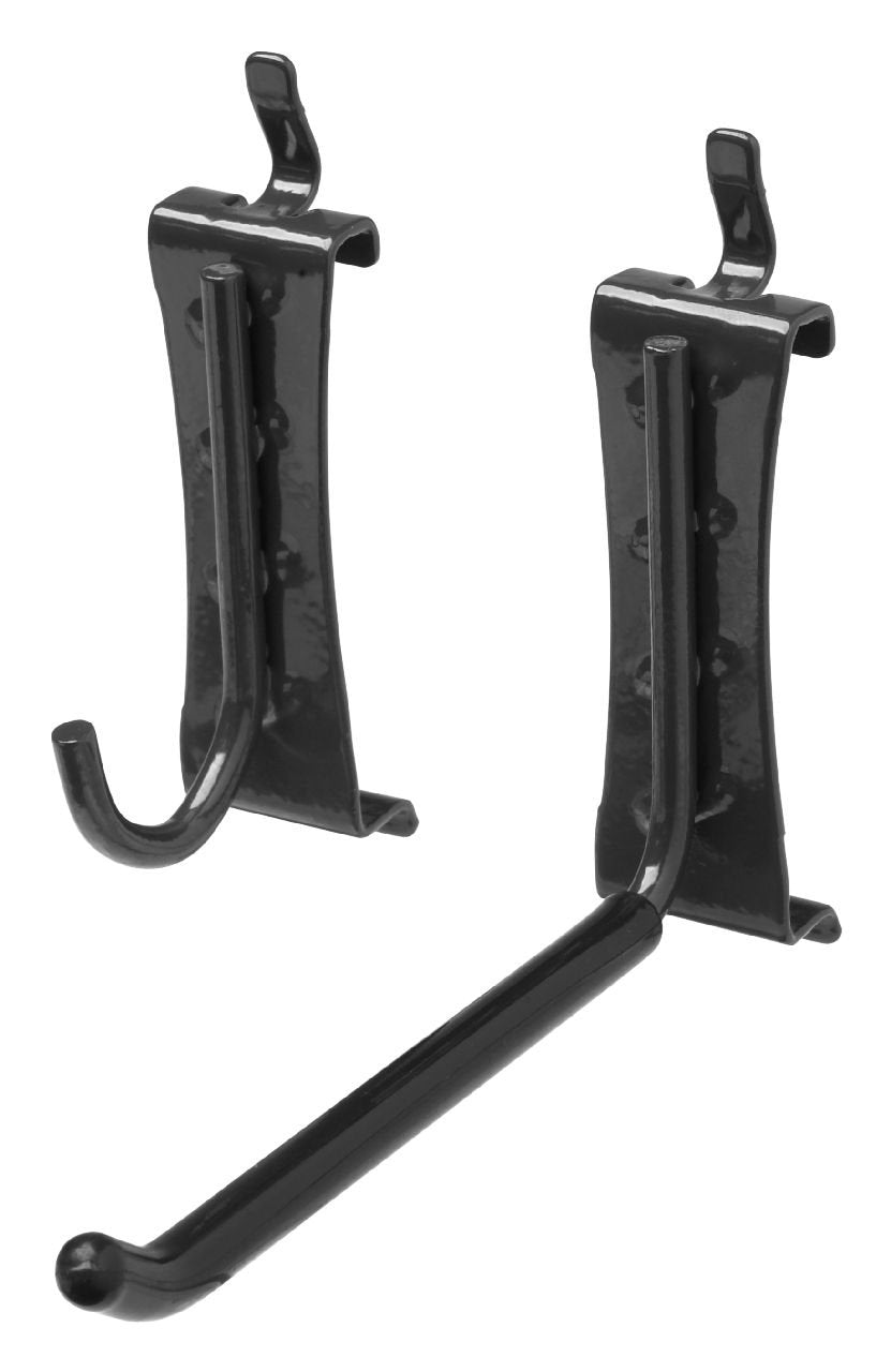 Gladiator J & L Hooks 8-pack mounted on wall for easy tool access.