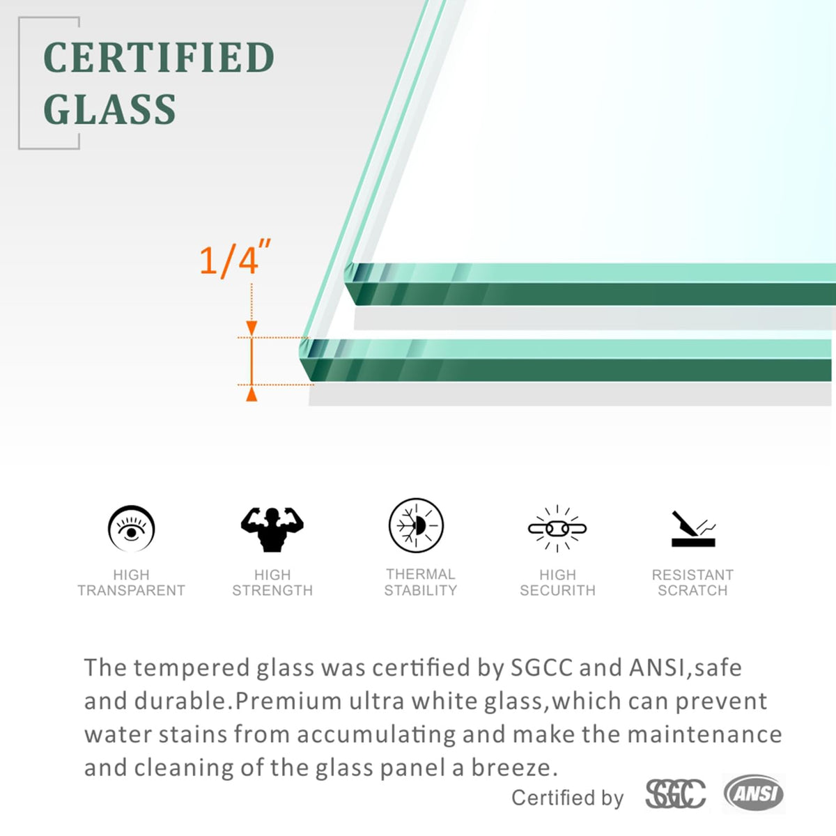 Glazenclos fingerprint-resistant design keeps glass looking clean with less effort.