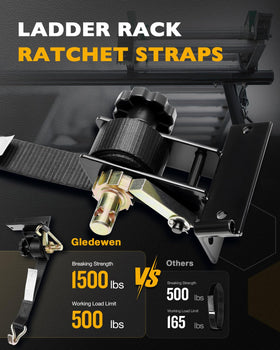 Gledewen 7.5ft retractable ratchet tie down for easy trailer securing.