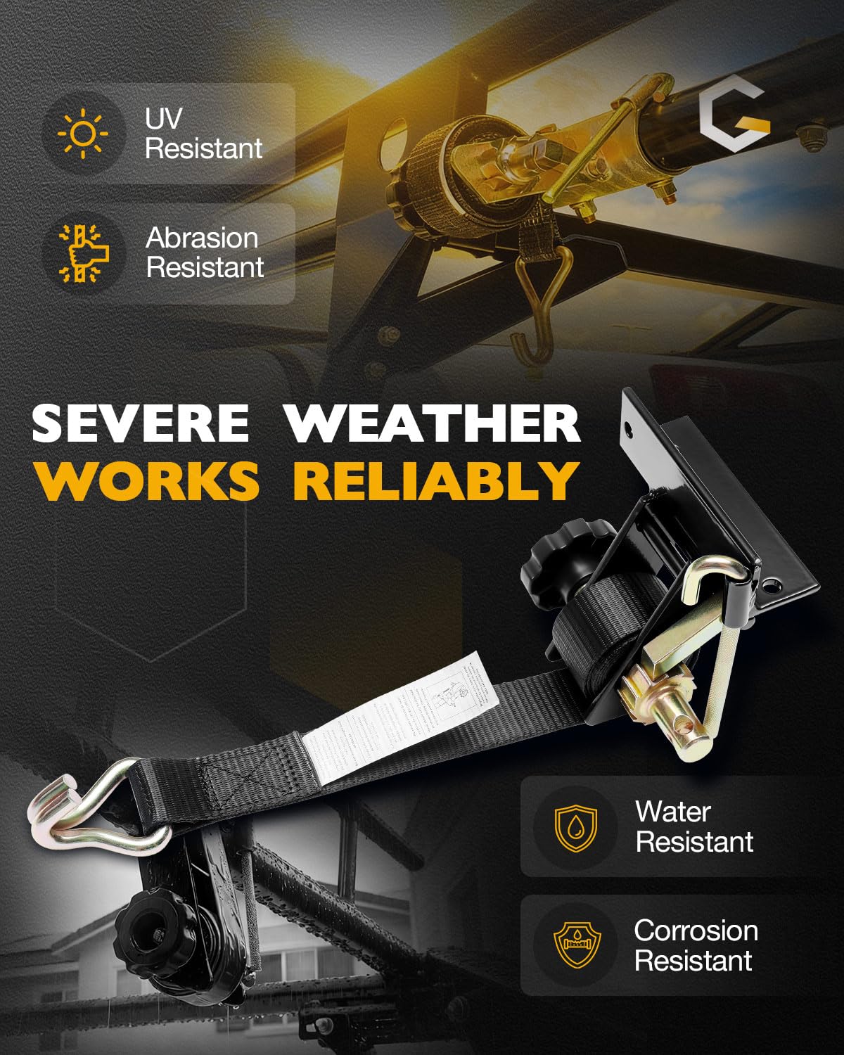Gledewen Cordura wear pad enhances durability against abrasion in rugged transport.