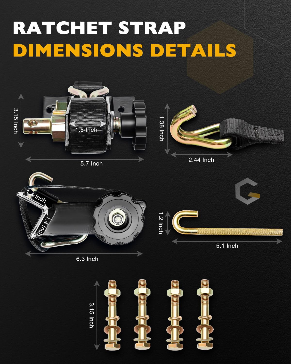 Gledewen wide compatibility for boats, trailers, and cargo racks.