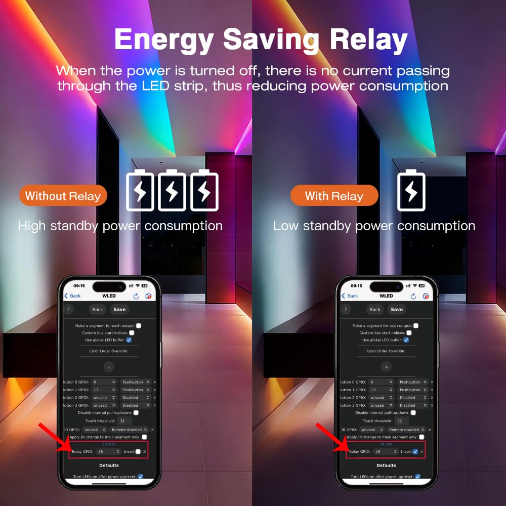 GLEDOPTO built-in microphone enables ambient-sound reactive lighting.
