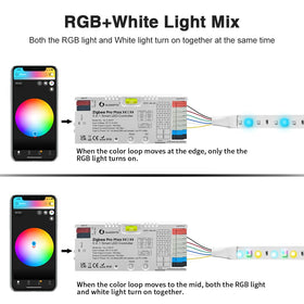 GLEDOPTO ZigBee 3.0 controller color-mix mode visual demonstrates 16M colors and dimming