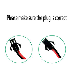 GLESOURCE battery-side connector image shows secure wiring for compatible lights