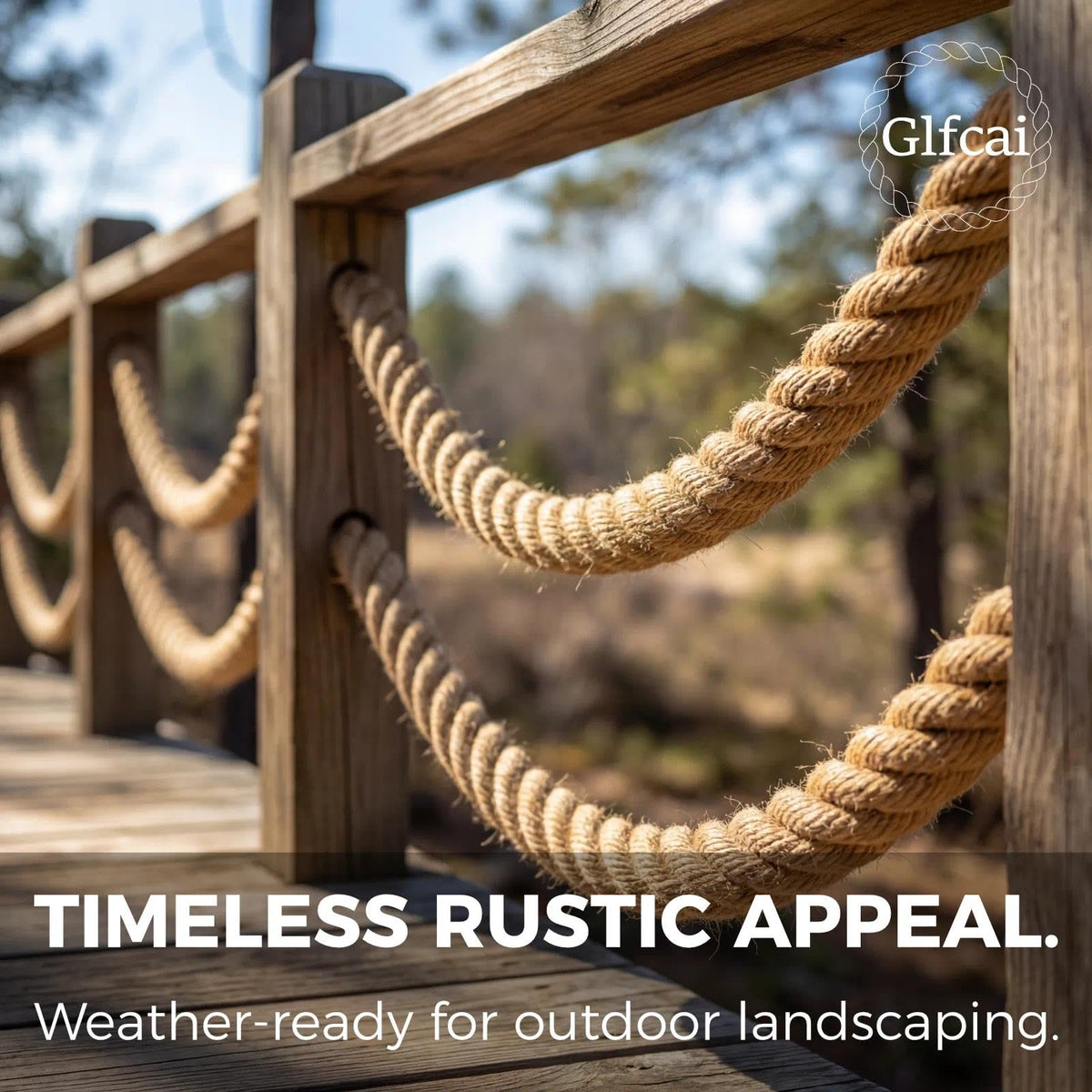 Glfcai porch swing setup using durable hemp rope
