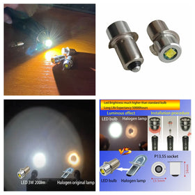 GLGYCB P13.5S PR2 LED bulbs four-pack ready for multi-flashlight replacement.