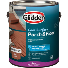 Glidden Cool Surface Porch in Clay Court showing cooler outdoor surface and color fidelity