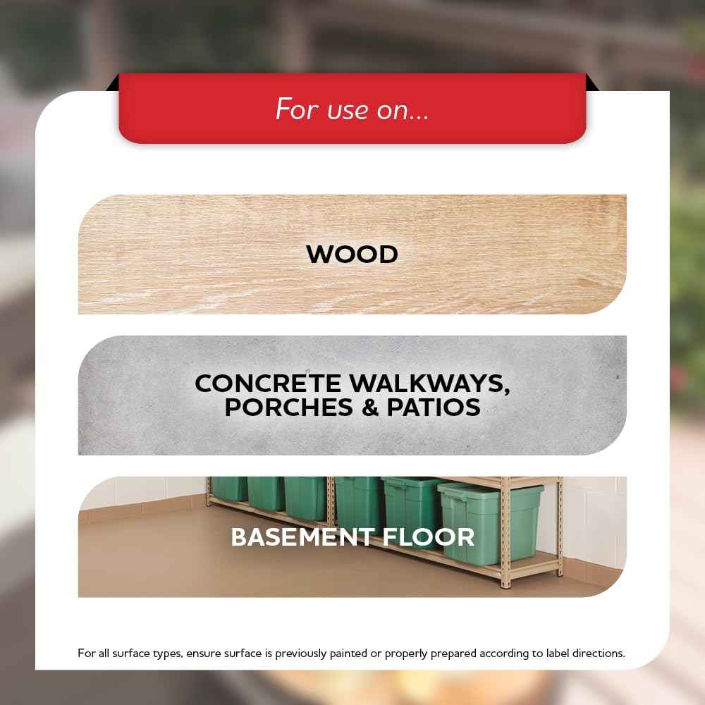 Glidden Durable Porch coating demonstrating long-lasting wear resistance