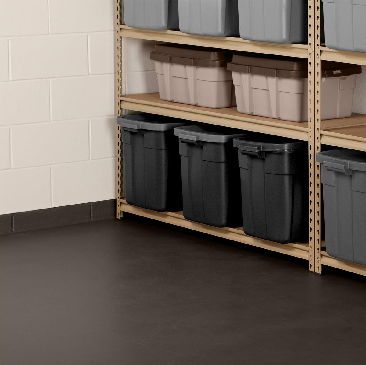 Glidden Grab-N-Go satin brown close-up highlighting scratch resistance.