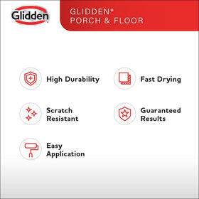 Glidden Grab-N-Go scratch-resistant finish close-up on brown surface.