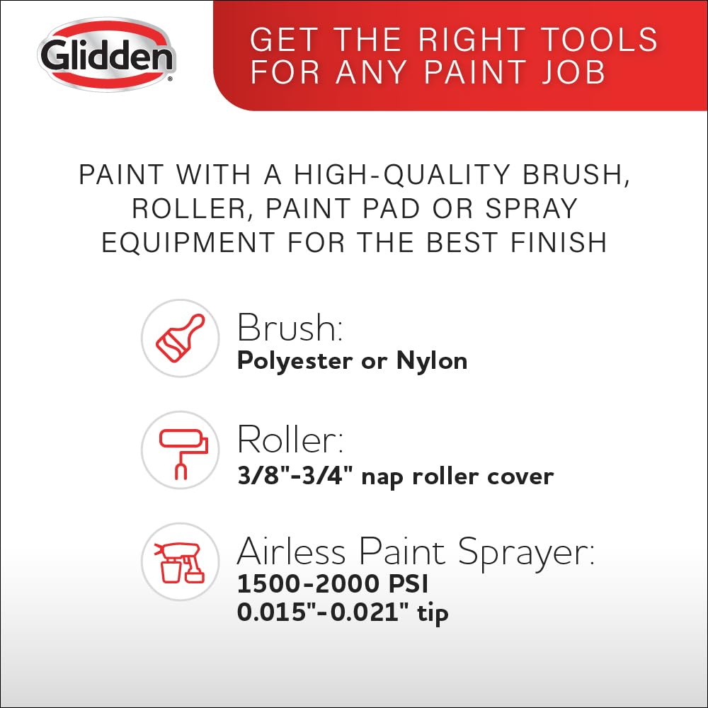Glidden low VOC soap and water cleanup after application