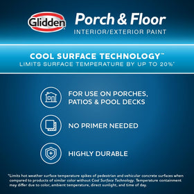 Glidden Scratch-Resistant Porch coating resisting scuffs on high-traffic areas
