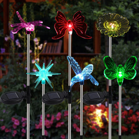 Glintoper butterfly figurine solar light for soft garden mood lighting