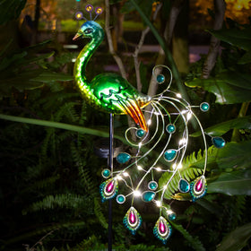 Glintoper solar garden ornament enhances garden ambience from day to night.