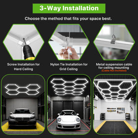 Glitgate hexagon LED emitter surface highlighting wide lighting area