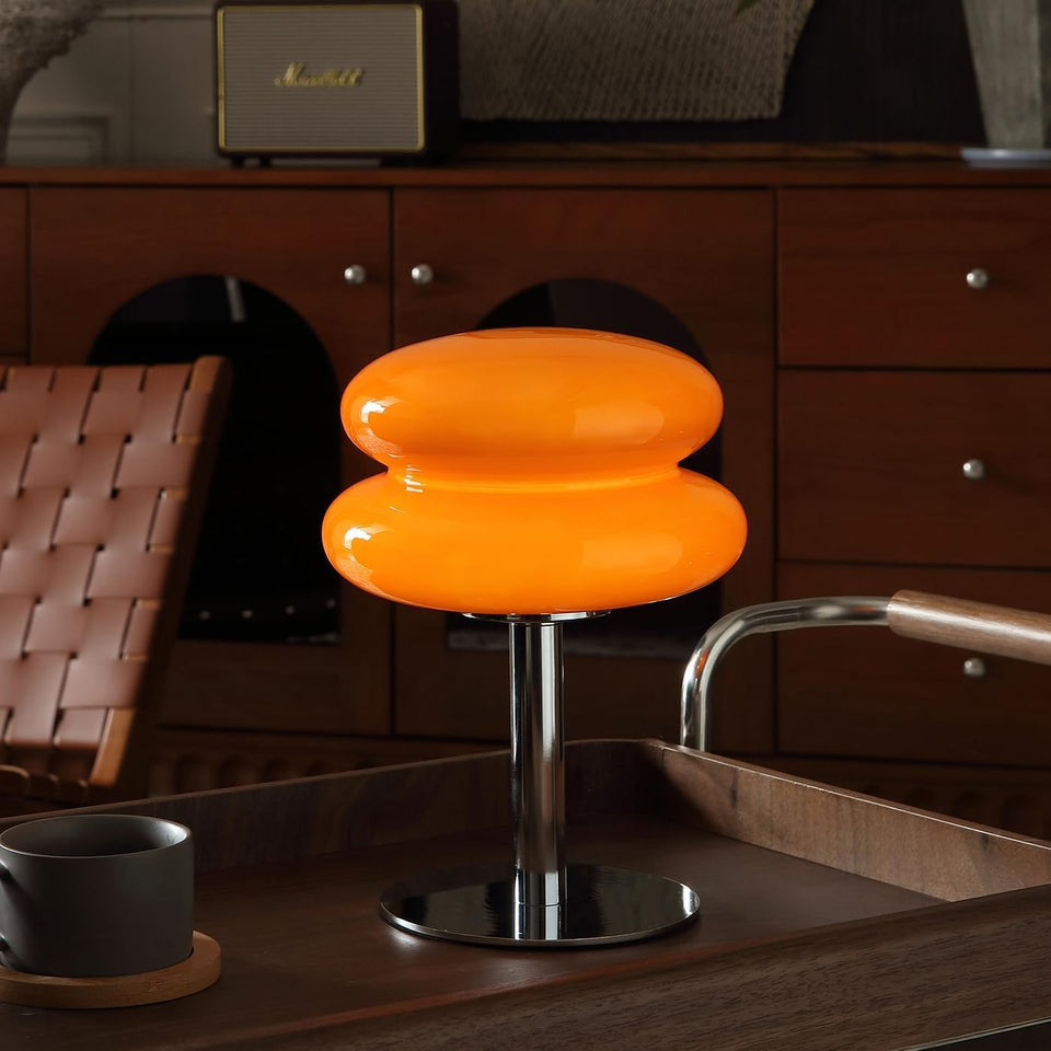 Glivpny mushroom lamp with egg tart glass shade for warm bedroom ambiance