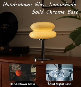 Glivpny mushroom lamp offers stepless dimming for ambient, reading, or mood lighting.