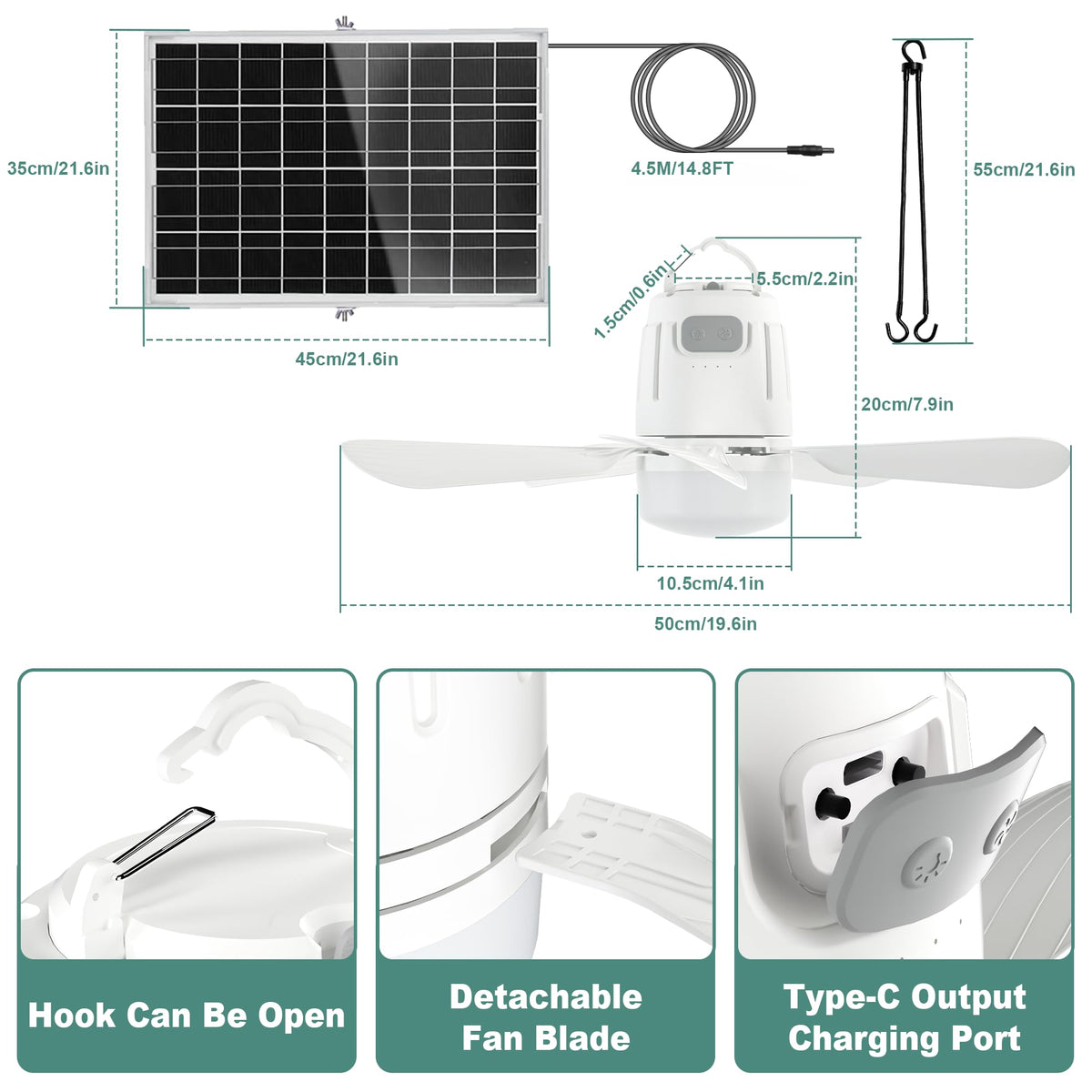 Gliztech unit in an outdoor canopy delivering cooling and illumination.