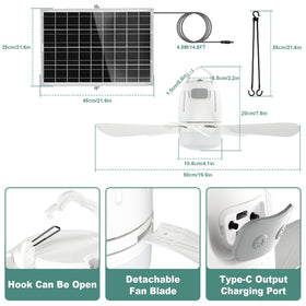 Gliztech unit in an outdoor canopy delivering cooling and illumination.
