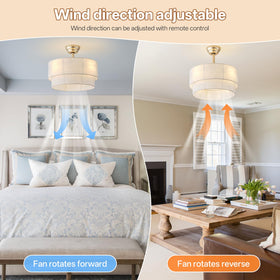 Glmthux silent 6-speed motor ceiling fan for customizable breeze.
