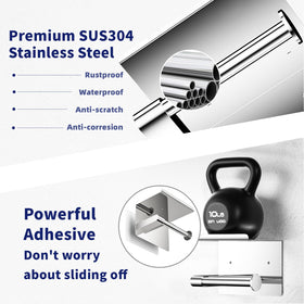 GLNLQ chrome holder has waterproof coating for easy cleaning.