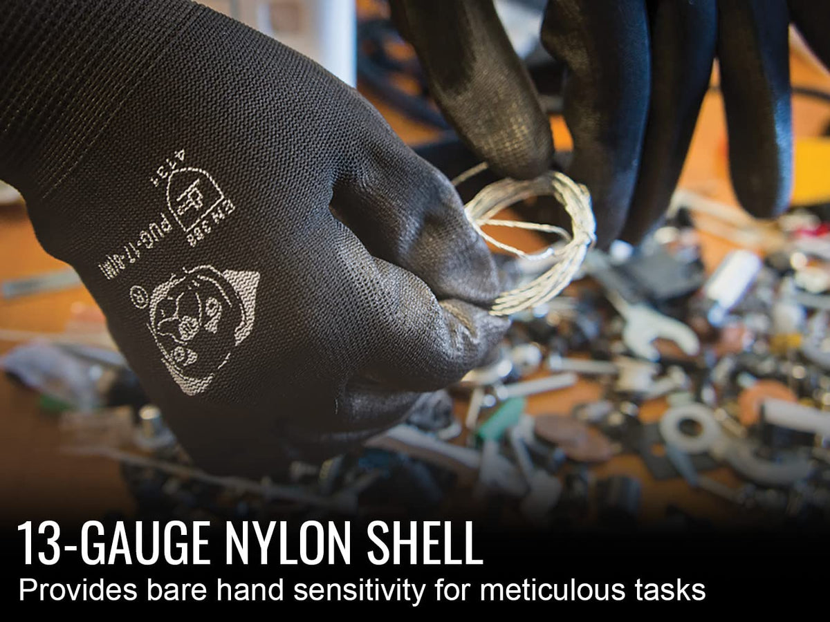 Global Glove PUG-17-L-12 wrist cuff detail showing secure fit