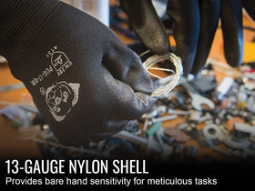 Global Glove PUG-17-L-12 wrist cuff detail showing secure fit
