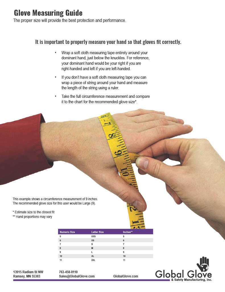 Global Glove PUG-17-L-12 puncture and abrasion resistance for protection
